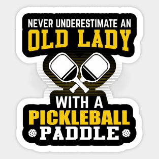 Pickleball women Sticker